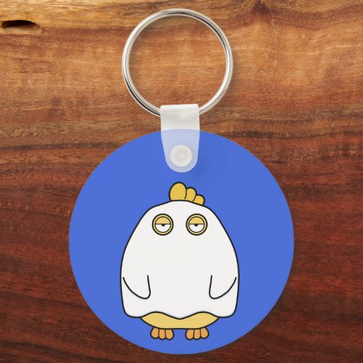 Grumpy Ghost Chick Sleutelhanger (Achterkant)