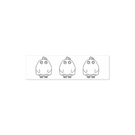 Grumpy Ghost Chick Zelfinktende Stempel (Design)