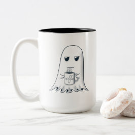 Grumpy Ghost met Coffee Mok Design