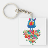 Grumpy Giant on Pastel Blooms Sleutelhanger (voorkant)