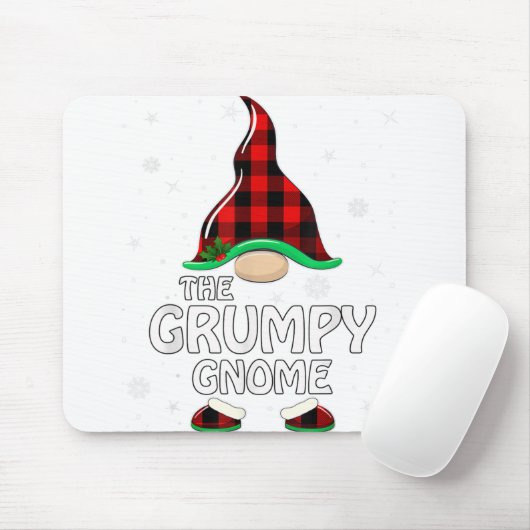 Grumpy Gnome Buffalo Pset Matching Family Christm Muismat (Met muis)