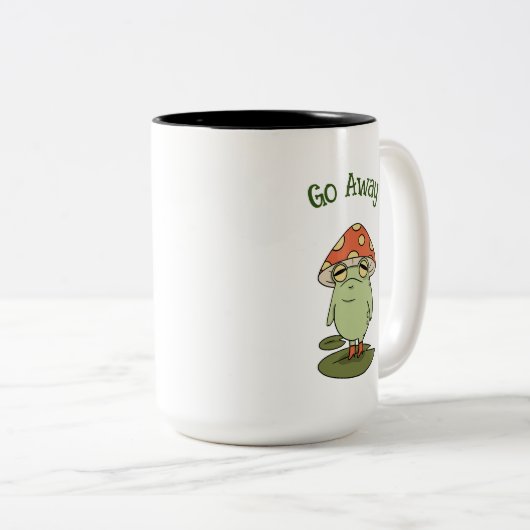 Grumpy "Go Away" Frog Mug (Devant droit)