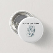 Grumpy Gorilla zwarte inktschets Funny gezegde Ronde Button 3,2 Cm (Voorkant /achterkant)