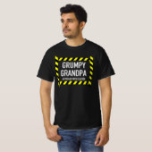 Grumpy Grandpa Approach with Caution Granddad Papa T-shirt (Voorkant volledig)