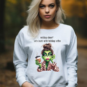 Grumpy Green Furry Vrouwen houdt van koffie T-shirt