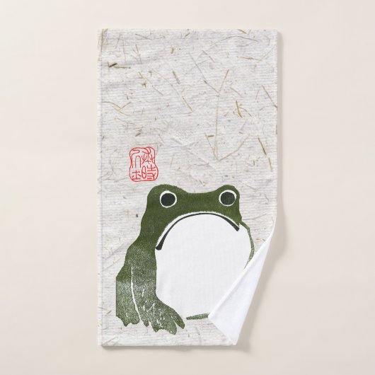 Grumpy Grenouille japonaise crapaud 19ème siècle (Serviette à main)