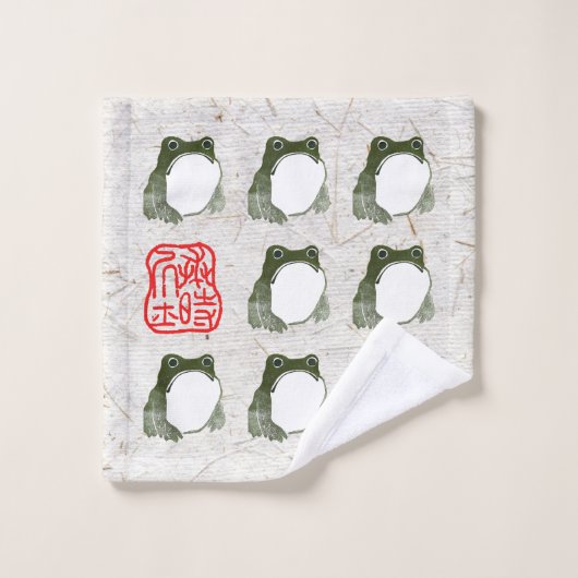 Grumpy Grenouille japonaise crapaud 19ème siècle (Gant de toilette)