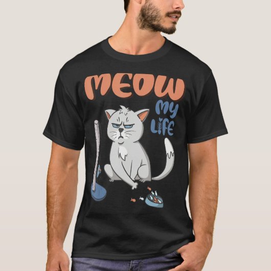 Grumpy Grey Cat Funny No BS Given Cat People T-shirt (Voorkant)