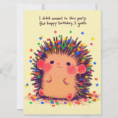 Grumpy Hedgehog carte d'anniversaire (Devant)
