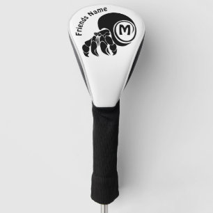Grumpy Hermit Crab Silhouette Monogram Golfheadcover