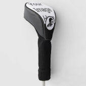 Grumpy Hermit Crab Silhouette Monogram met foto Golfheadcover (Schuin)