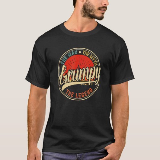 Grumpy het Man The Myth The Legend Father Day T-shirt (Voorkant)