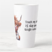 Grumpy Highland Koe & Google Coffee/Latte Mok (Voorkant)