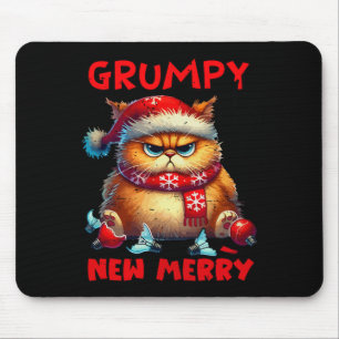 Grumpy is de nieuwe vrolijke kerstkat Sarcastic Cu Muismat