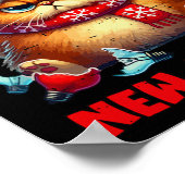 Grumpy is de nieuwe vrolijke kerstkat Sarcastic Cu Poster (Hoek)