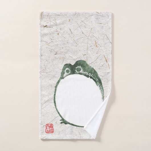 Grumpy japans kikker Toad 19e eeuw Bad Handdoek (Handdoek)