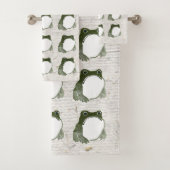 Grumpy japans kikker Toad 19e eeuw Bad Handdoek (Insitu)