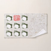 Grumpy japans kikker Toad 19e eeuw Bad Handdoek (Handdoek)