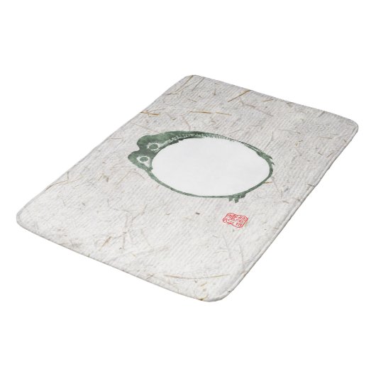 Grumpy japans kikker Toad 19e eeuw Badmat (Gekanteld)