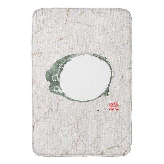 Grumpy japans kikker Toad 19e eeuw Badmat (Voorkant Verticaal)