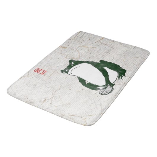 Grumpy japans kikker Toad 19e eeuw Badmat (Gekanteld)