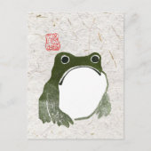 Grumpy japans kikker Toad 19e eeuw Briefkaart (Voorkant)