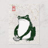 Grumpy japans kikker Toad 19e eeuw Briefkaart (Voorkant)