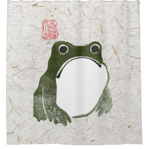 Grumpy japans kikker Toad 19e eeuw Douchegordijn