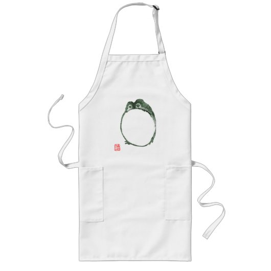 Grumpy japans kikker Toad 19e eeuw Lang Schort (Voorkant)