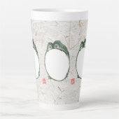 Grumpy japans kikker Toad 19e eeuw Latte Mok (Voorkant)