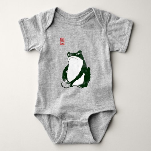 Grumpy japans kikker Toad 19e eeuw Romper (Voorkant)