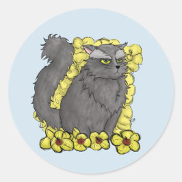Grumpy Kat Ronde Sticker