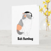 Grumpy Katie bah humbug carte de Noël (Fleur jaune)
