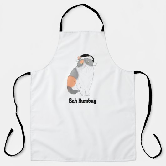 Grumpy Katie bah humbug Christmas schort (Voorkant)