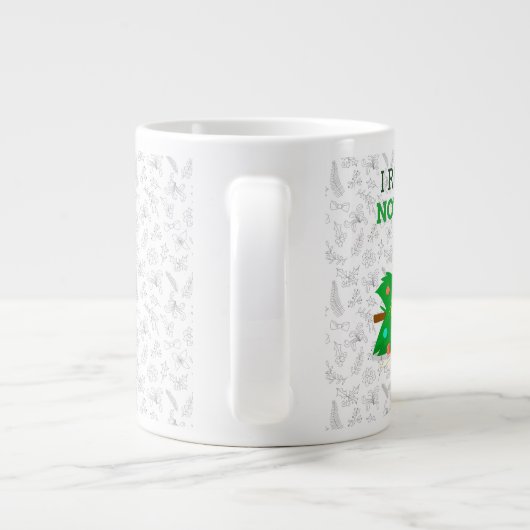 Grumpy kerstkat extra grote beker (Achterkant)