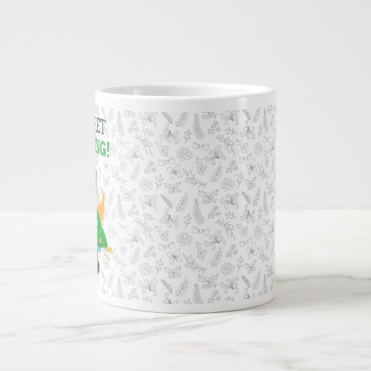 Grumpy kerstkat extra grote beker (Voorkant)