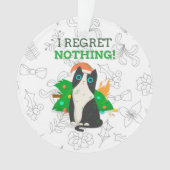 Grumpy kerstkat ornament (voorkant)