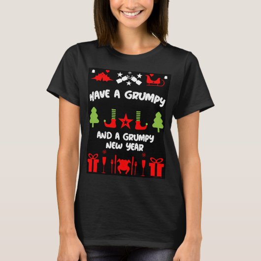 Grumpy Kerstmis T-shirt (Voorkant)