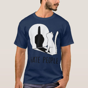 Grumpy Kitten katten die ik niet leuk vind om mens T-shirt