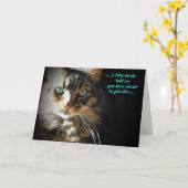 Grumpy Kitty Mange Carte d'anniversaire (Fleur jaune)