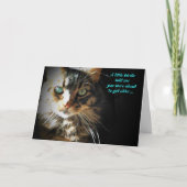 Grumpy Kitty Mange Carte d'anniversaire (Devant)