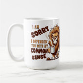 Grumpy Lion Coffee Mug – Funny Sarcastic Quote (Gauche)