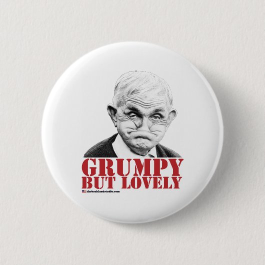 Grumpy, maar lieflijk ronde button 5,7 cm (Voorkant)