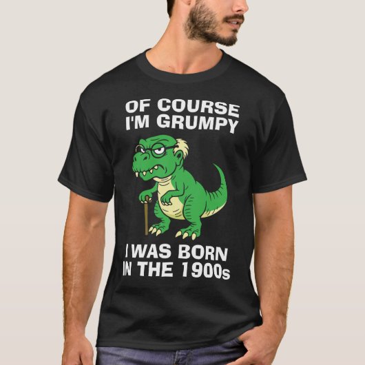 Grumpy millennial or boomer T-Rex T-shirt (Voorkant)