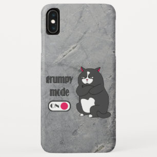 Grumpy mode op een rare vetkat iPhone XS max hoesje
