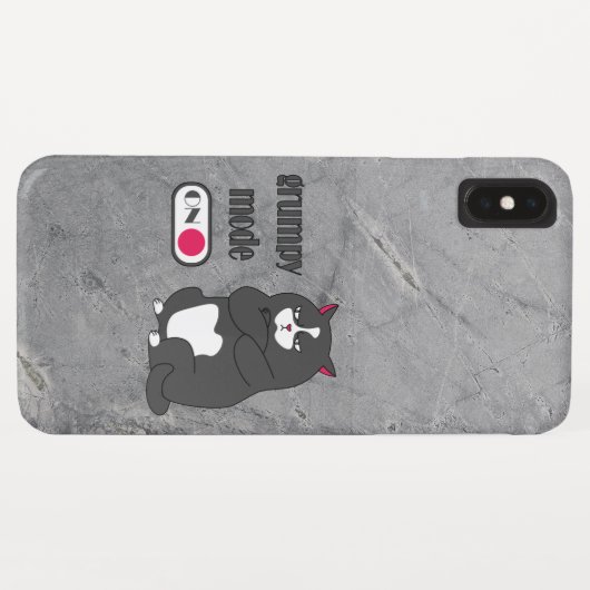 Grumpy mode op een rare vetkat Case-Mate iPhone case (Achterkant (horizontaal))