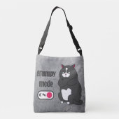 Grumpy mode op een rare vetkat crossbody tas (Achterkant)