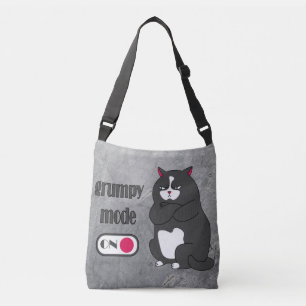 Grumpy mode op een rare vetkat crossbody tas