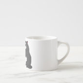 Grumpy mode op een rare vetkat espresso kop (Rechts)