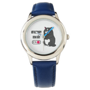 Grumpy mode op een rare vetkat horloge